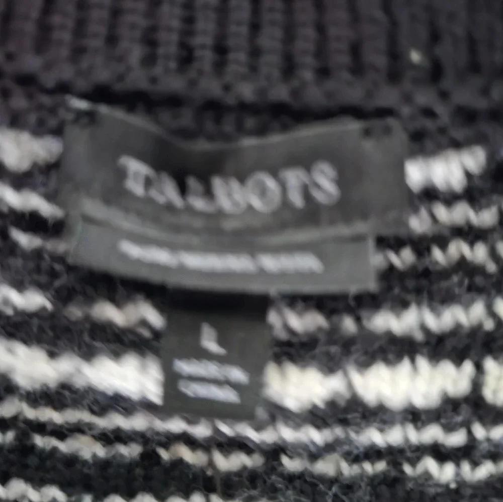 Talbots Textured Plaid Merino Wool Cardigan - Picture 7 of 7